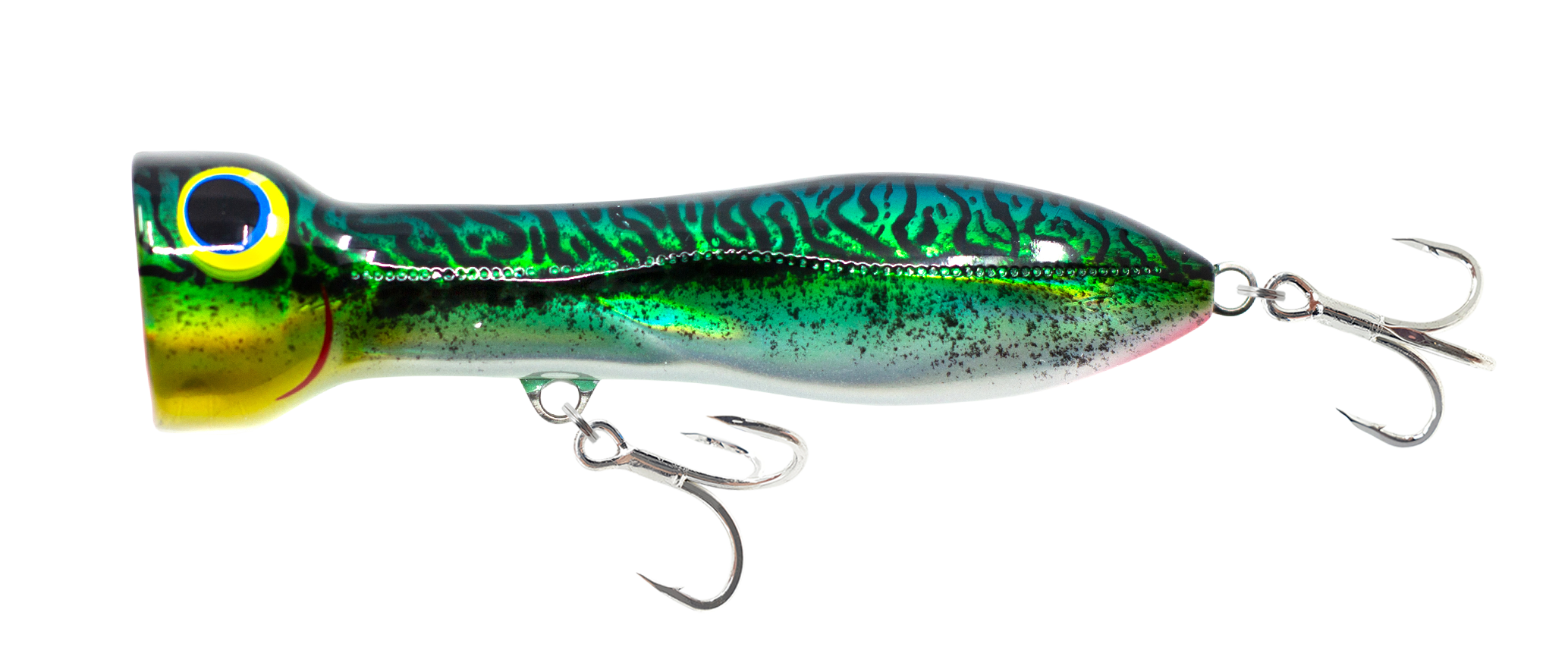 Nomad Design Chug Norris Popper 95 - 3.75 Silver Green Mackerel