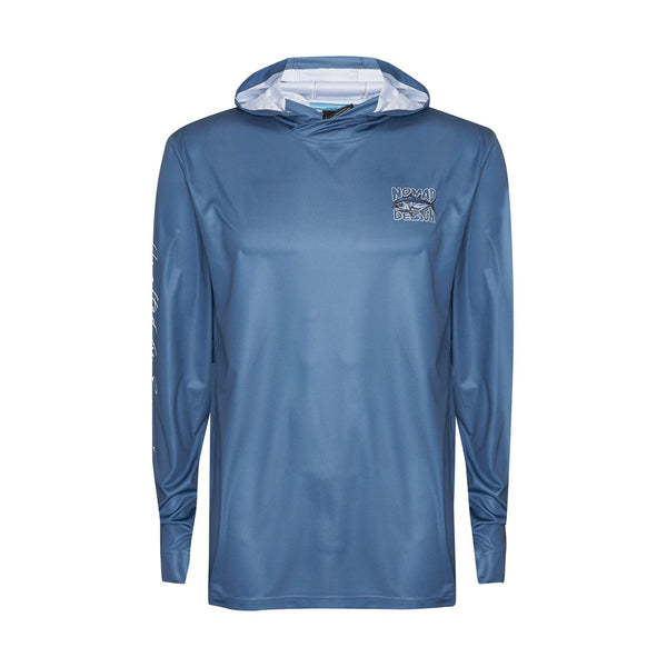 Hooded Tech Fishing Shirt - Tuna Hookup Gunmetal