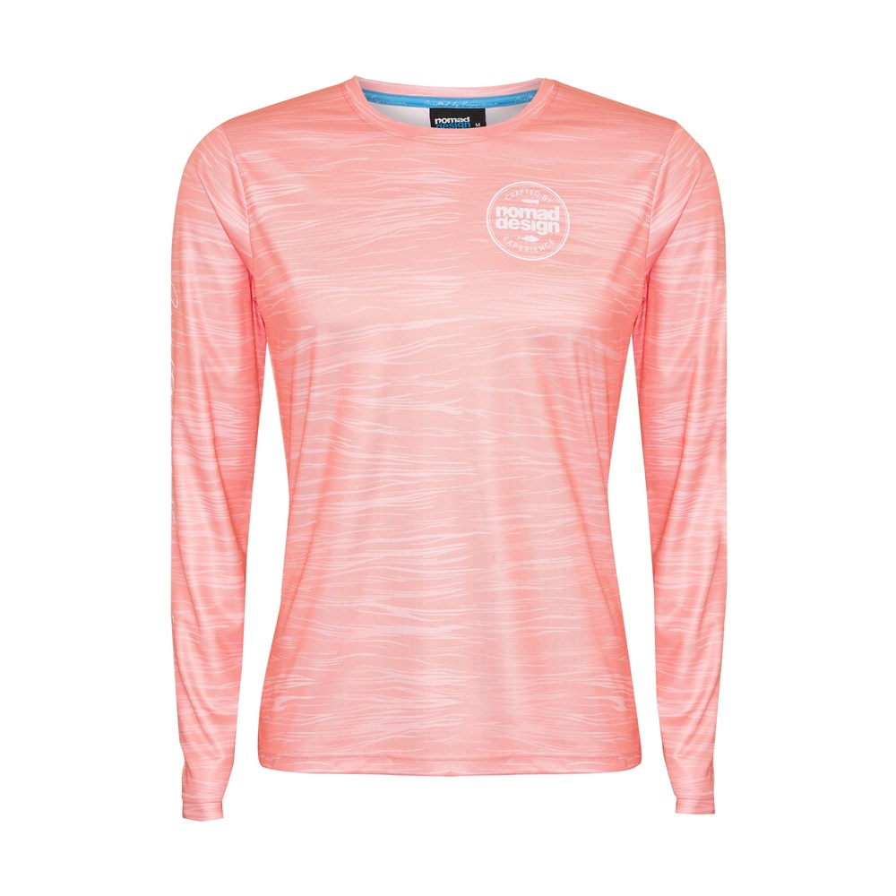 Womens Tech Fishing Shirt - Coral Swell x Large