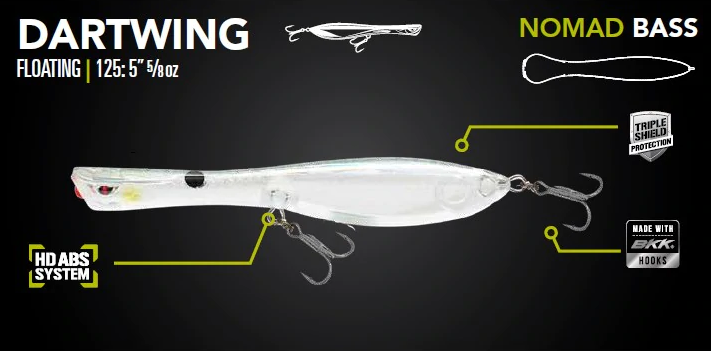 *New* Freshwater Dartwing Topwater Lure