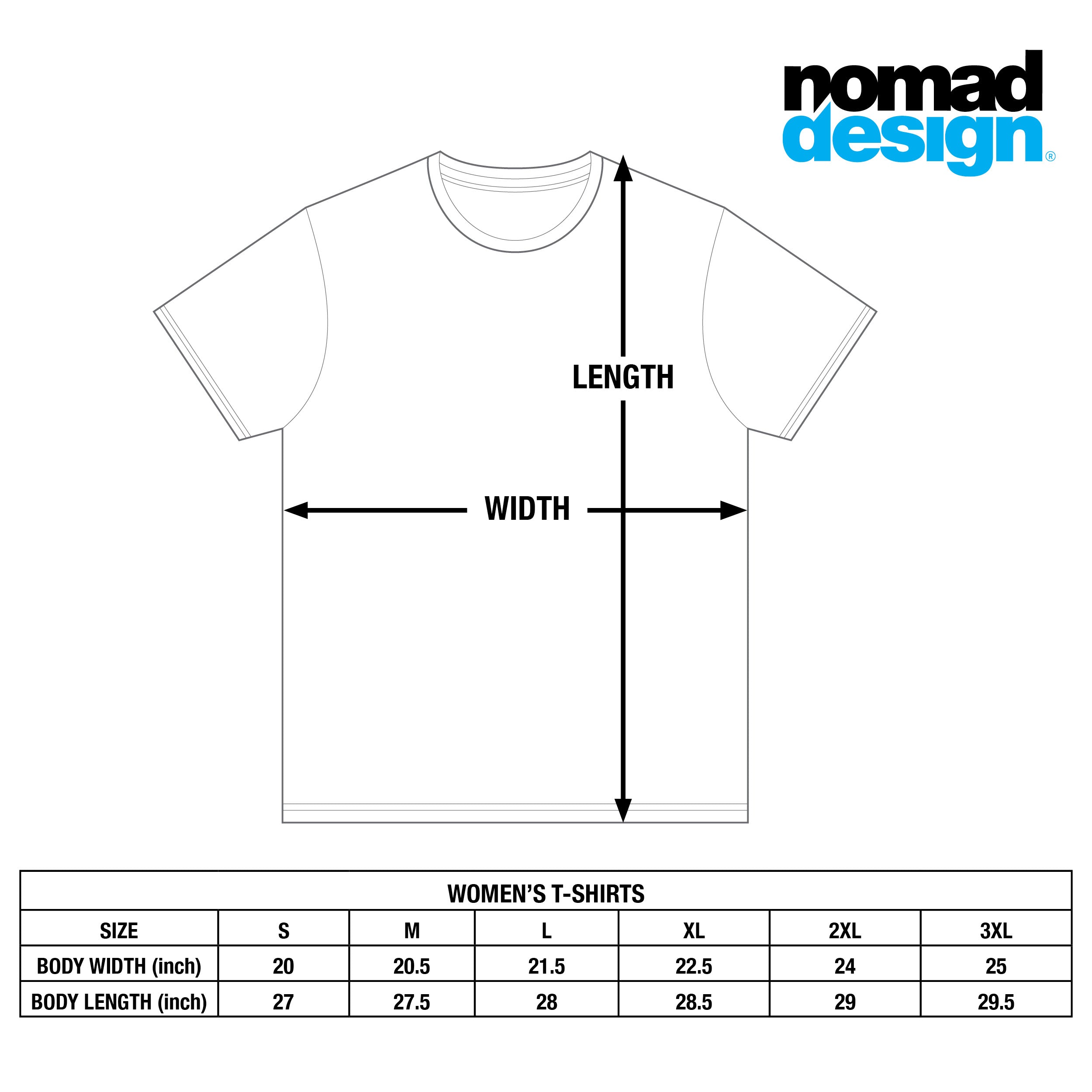 Nomad Design Womens T-Shirt - Fine Lines