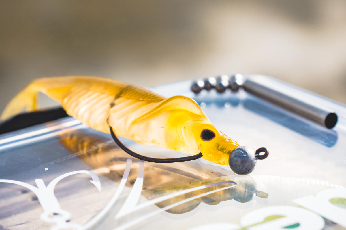 Live Ops Cobra Shad 4.5" - 2 Tungsten Weights prefilled inside each bait - 4 Pack