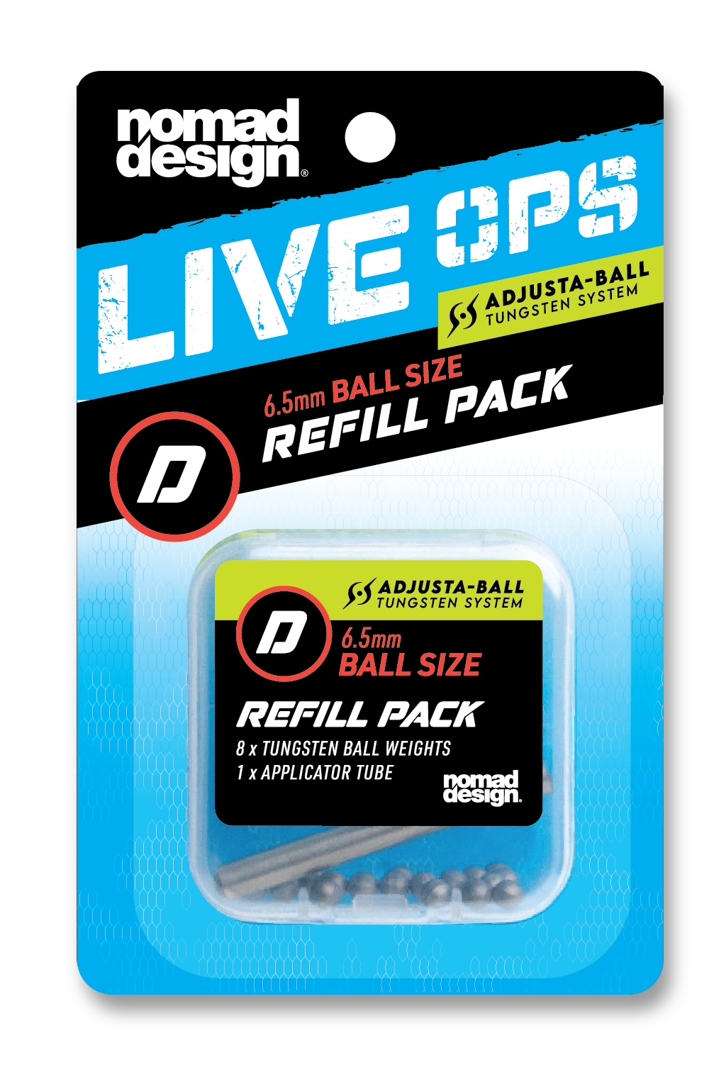 Nomad Design Tungsten 6.5mm Adjusta-Ball Refill Pack (Ball D - 8pcs) Default Title