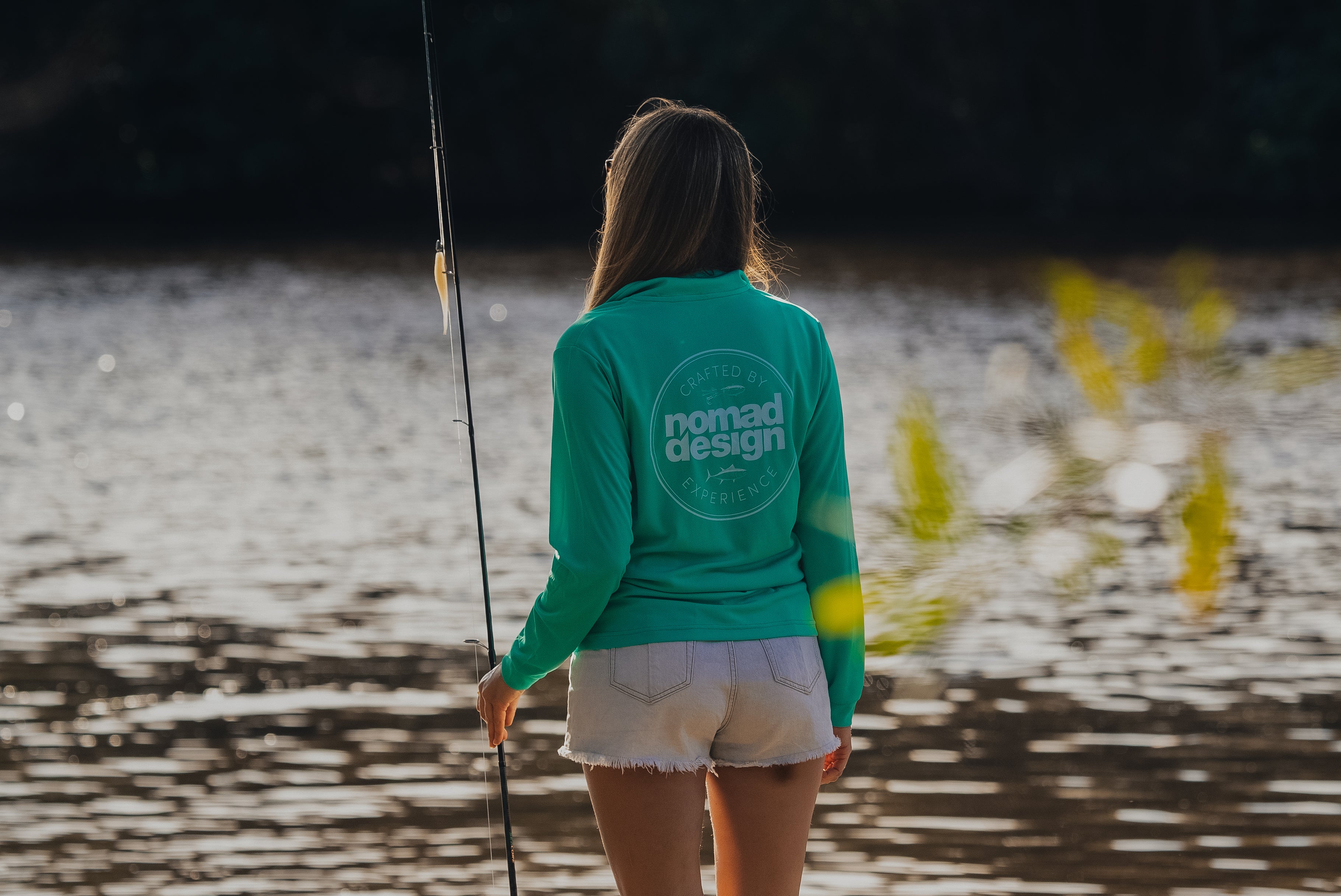 Nomad Design Womens Collared Fishing Jersey - Classic Squid