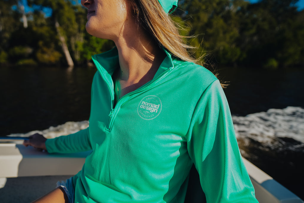 Nomad Design Womens Collared Fishing Jersey - Classic Squid