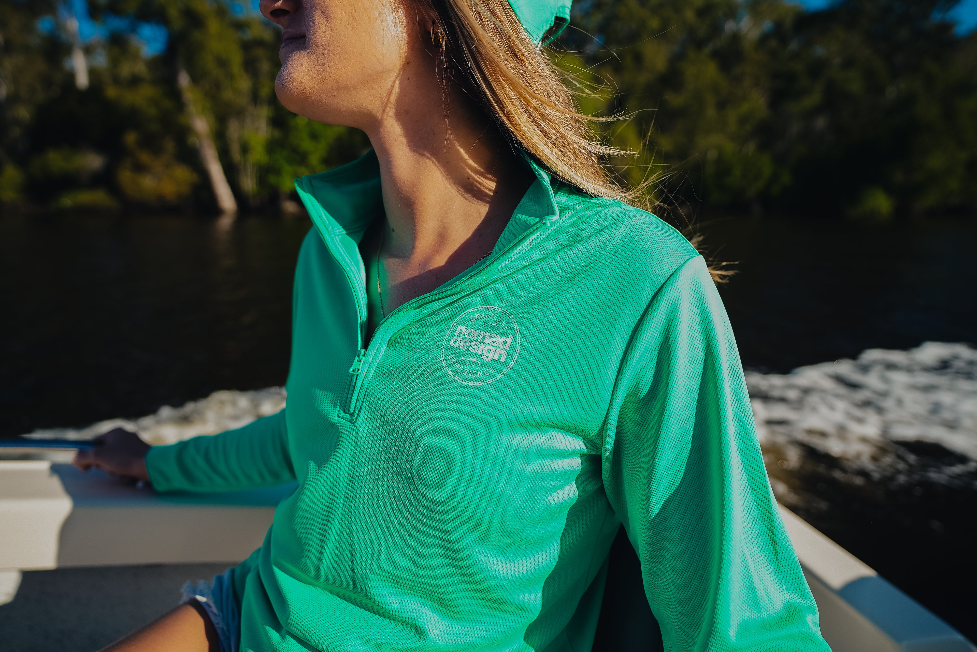 Nomad Design Womens Collared Fishing Jersey - Classic Squid