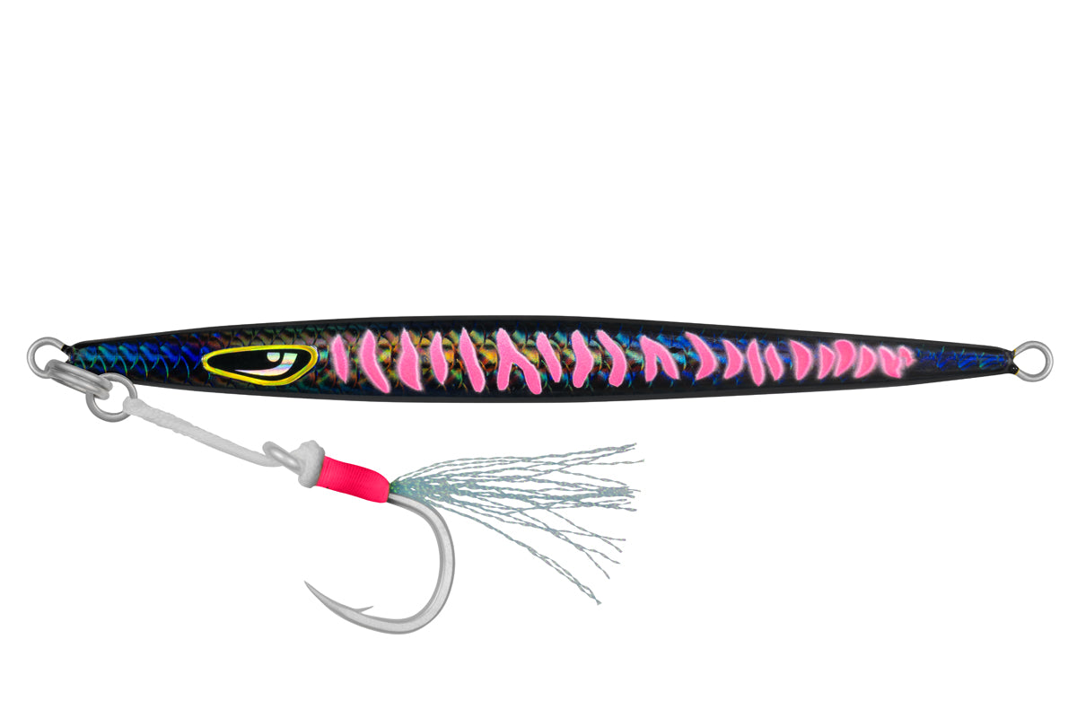 Nomad Design The Streaker Jig 420g - 15oz Black Pink Mackerel