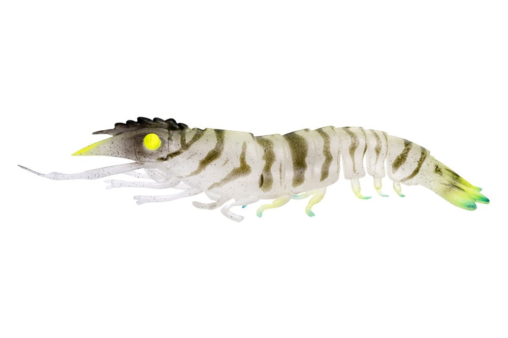 Nomad Design Sumo Shrimp Unrigged 5" - 2 Pack - Live Ops Purple Haze Chartreuse