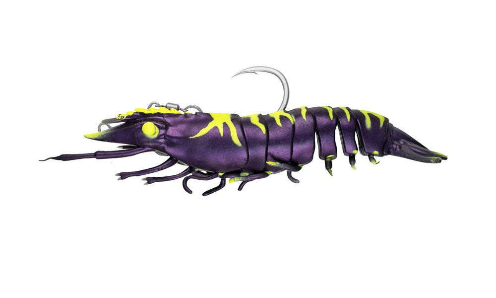 Nomad Design Sumo Shrimp Rigged 4" - Live Ops White Glow