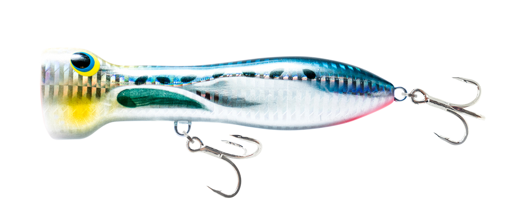 Nomad Design Chug Norris 95 Popper 3-3/4" Silver Green Mackerel