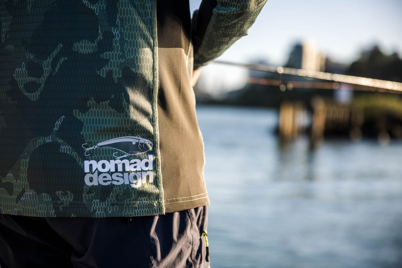 Tech Fishing Shirt Hooded - Camo Splice Khaki – Nomad Tackle