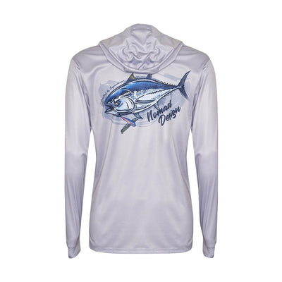 Tech Fishing Shirt Hooded - Tuna Hookup Steel