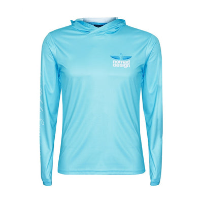 Womens Tech Fishing Shirt Hooded - Flyer Teal