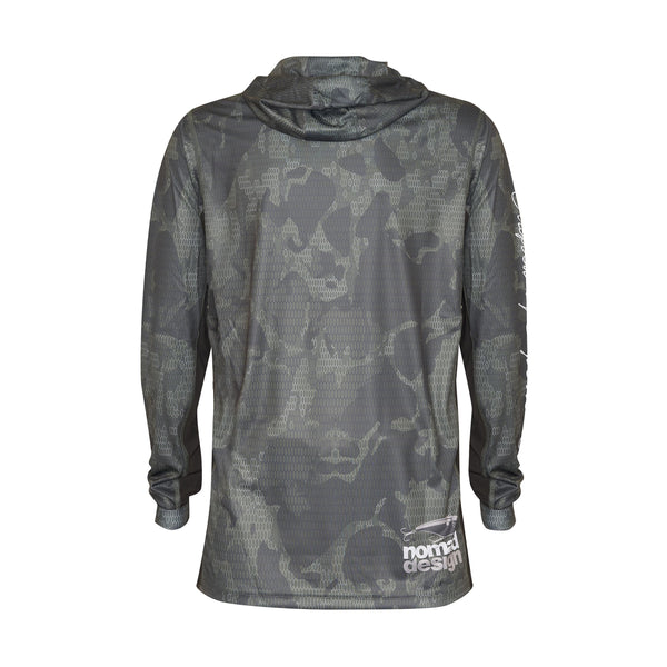 Tech Fishing Shirt Hooded - Camo Splice Khaki