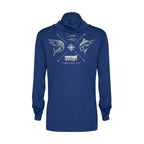 Nomad Design Tech Fishing Shirt Hooded - Wayfarer Marine Blue XXX Large