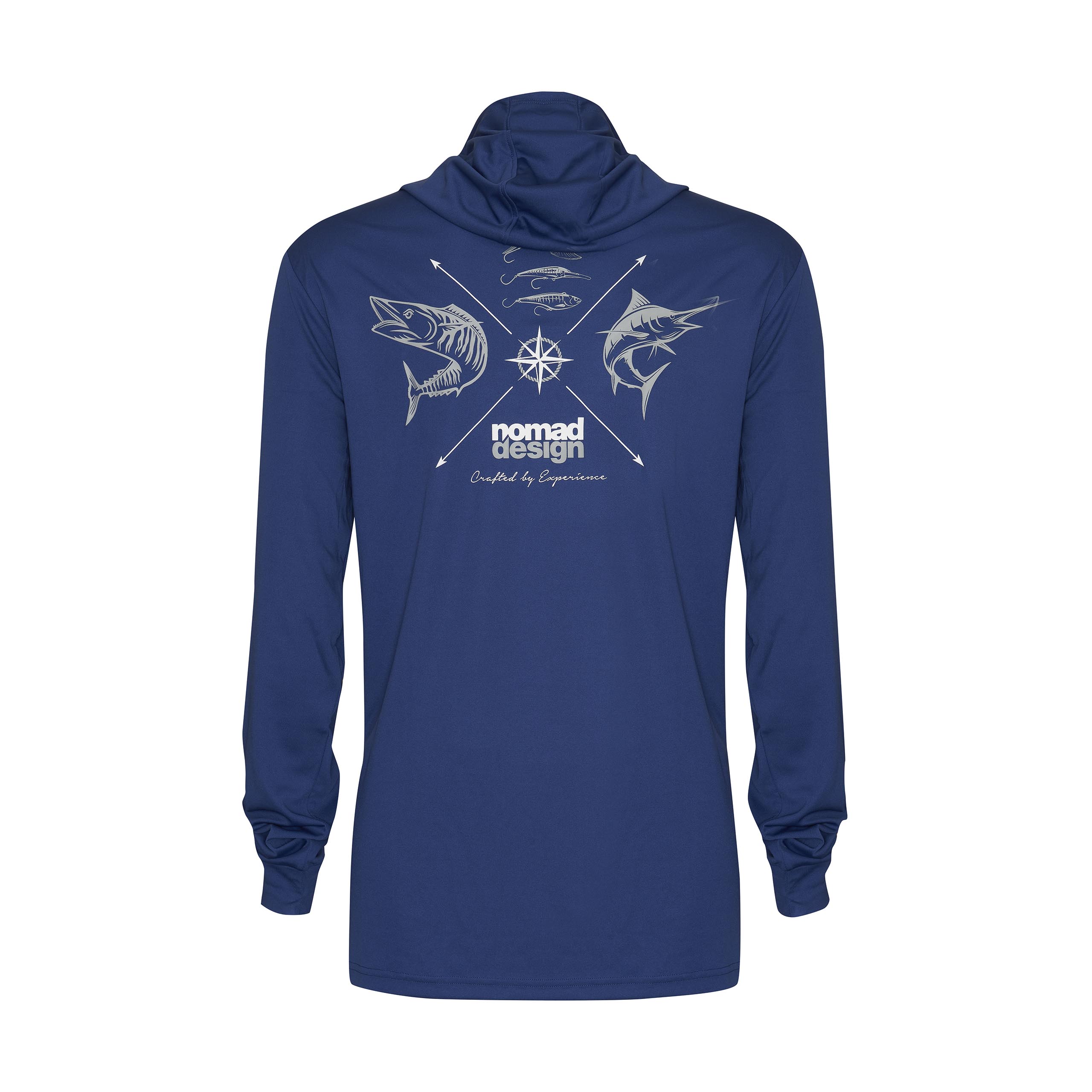 Nomad Design Tech Fishing Shirt Hooded - Wayfarer Marine Blue XXX Large