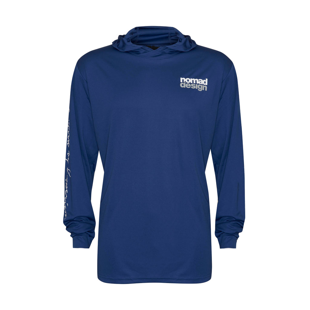 Nomad Design Tech Fishing Shirt Hooded - Wayfarer Marine Blue