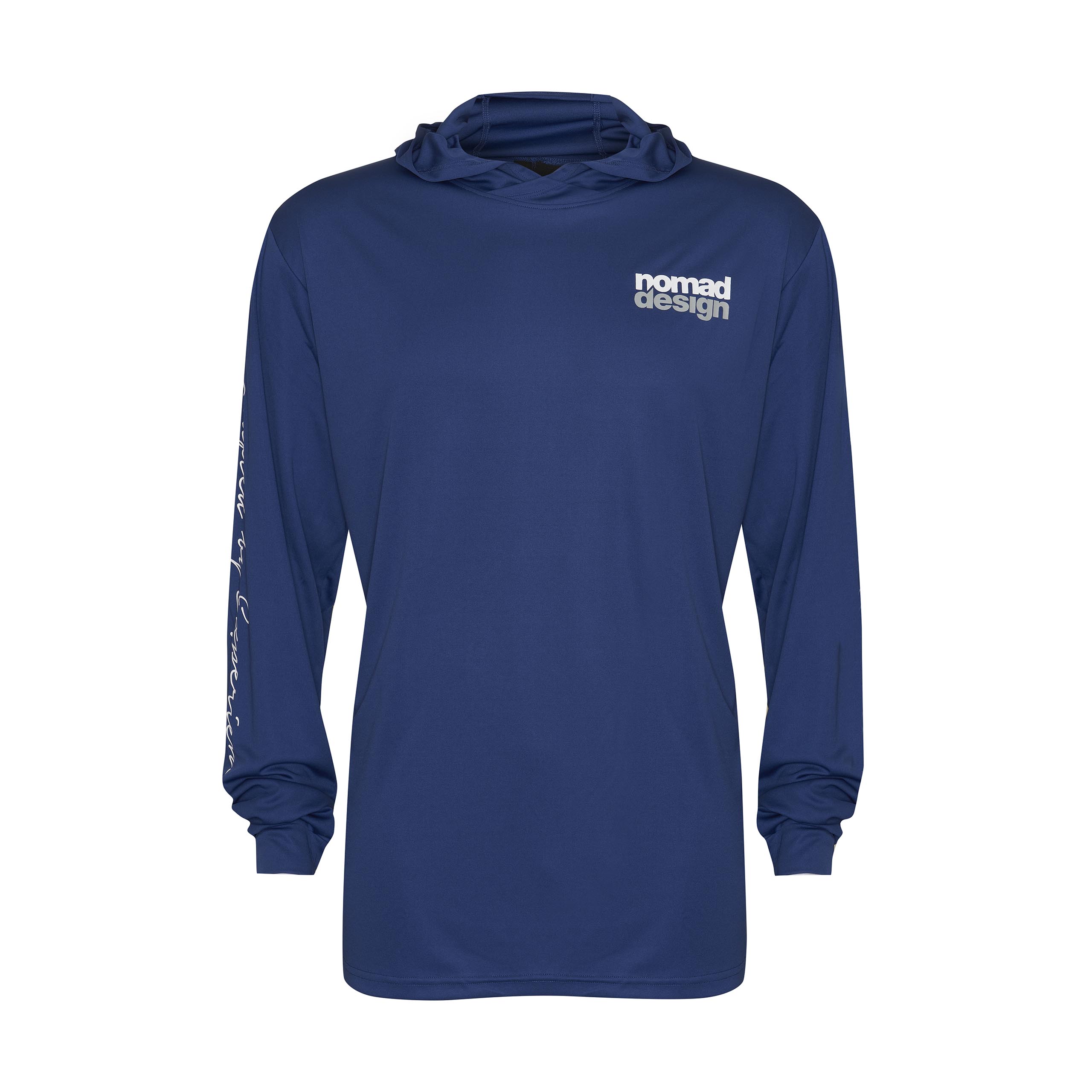 Nomad Design Tech Fishing Shirt Hooded - Wayfarer Marine Blue