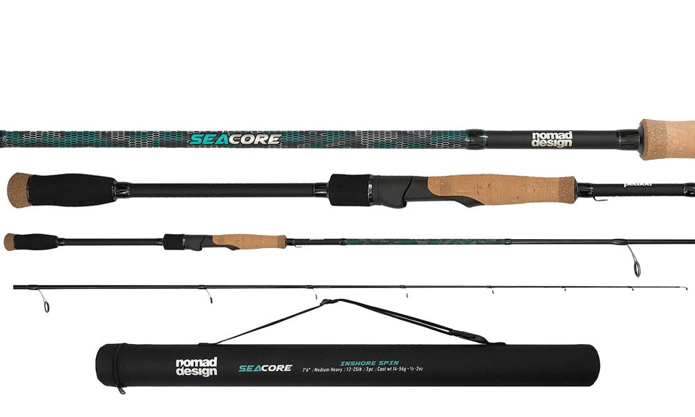 Nomad Design Seacore Inshore Spin Rods SCINS726-12 (7ft 2in Spin - Light 6lb-12lb)
