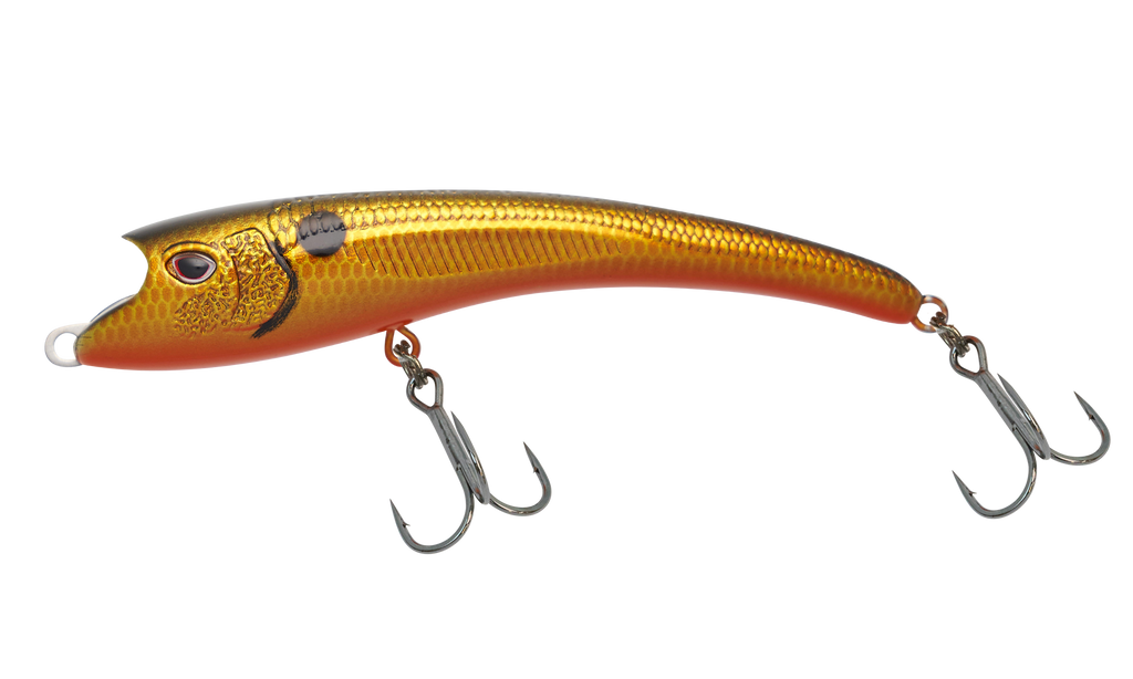 Nomad Design Maverick 90 Suspending Jerkbait 3-1/2" Gold Black Back