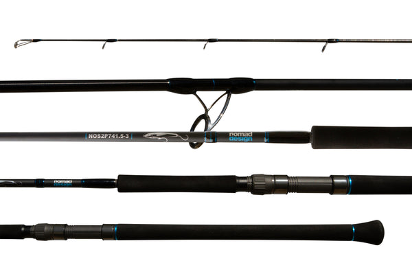 concrete dome fishing pole Nomad Design NOS2P742-4 Offshore Spinning Rod Vintage Rapala Jointed J-7 once you do this Colour:Shimmer Black berkleygulpfluke