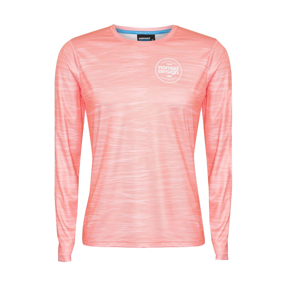 Nomad Design Womens Tech Fishing Shirt - Coral Swell Small