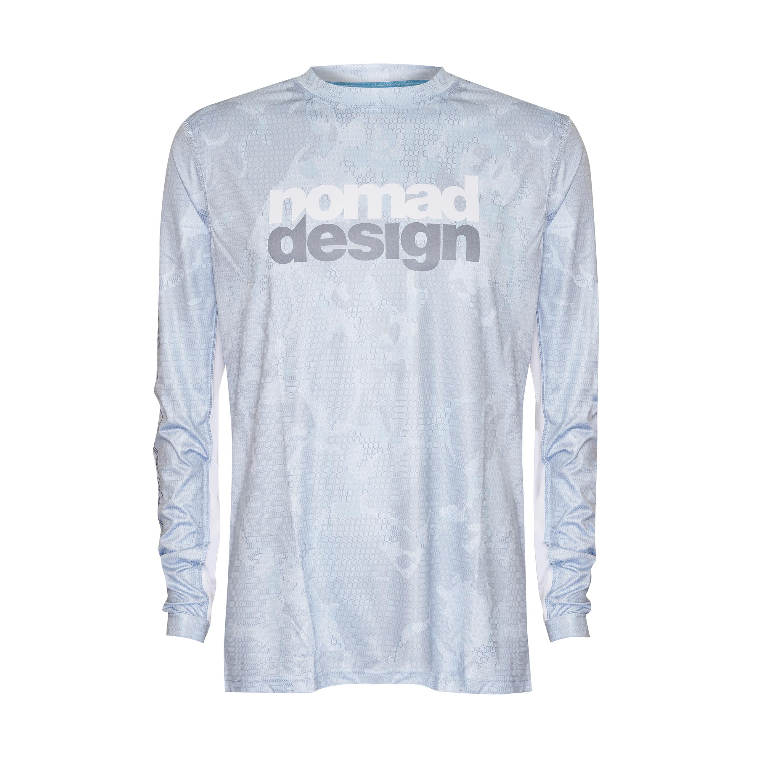 Nomad Design Tech Fishing Shirt - Camo Splice Blue XX Large
