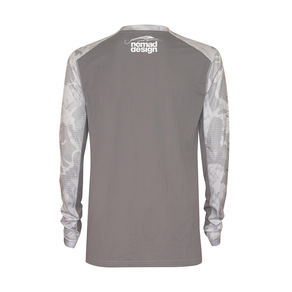 Nomad Design Tech Fishing Shirt - Camo Splice Grey XXX Large
