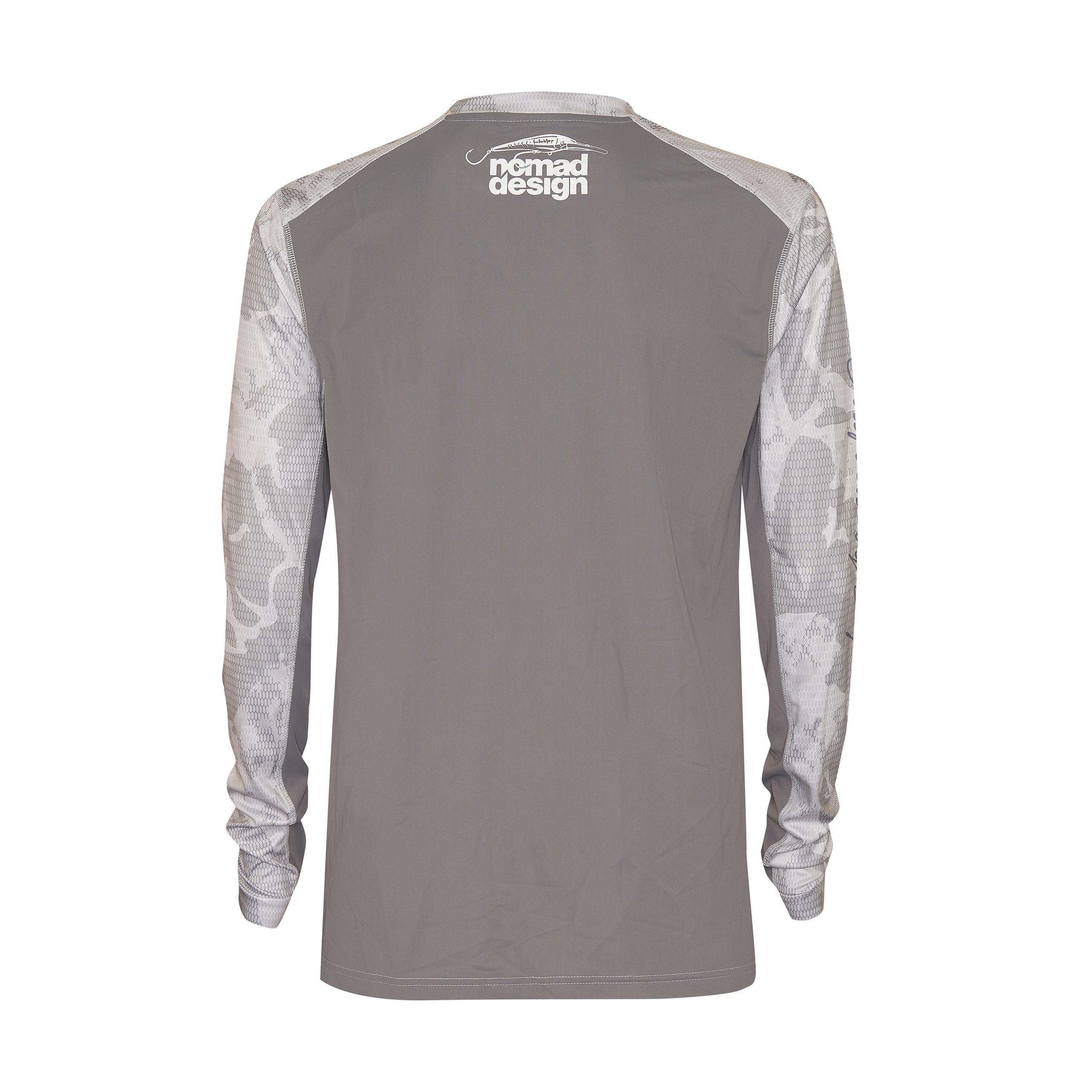 Nomad Design Tech Fishing Shirt - Camo Splice Grey XXX Large