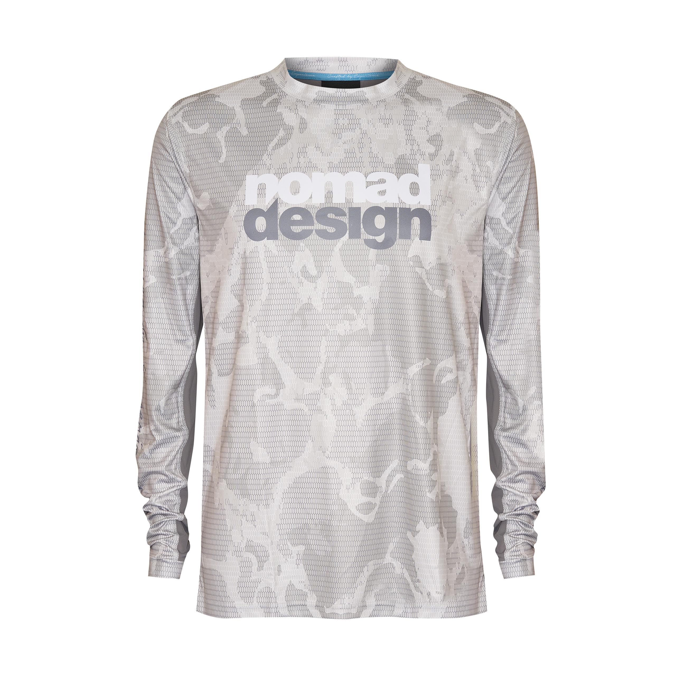 Nomad Design Tech Fishing Shirt - Camo Splice Grey XX Large