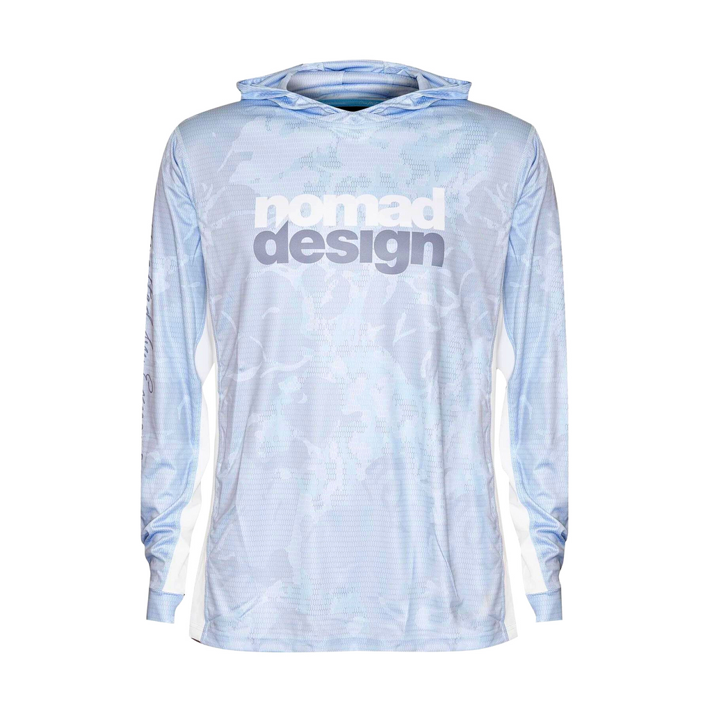 Nomad Design Tech Fishing Shirt Hooded - Camo Splice Blue XXX Large