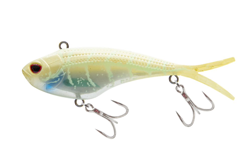 Nomad Design Vertrex Swim 95 Vibe 3-3/4" - 4/5oz Holographic Purple Shrimp